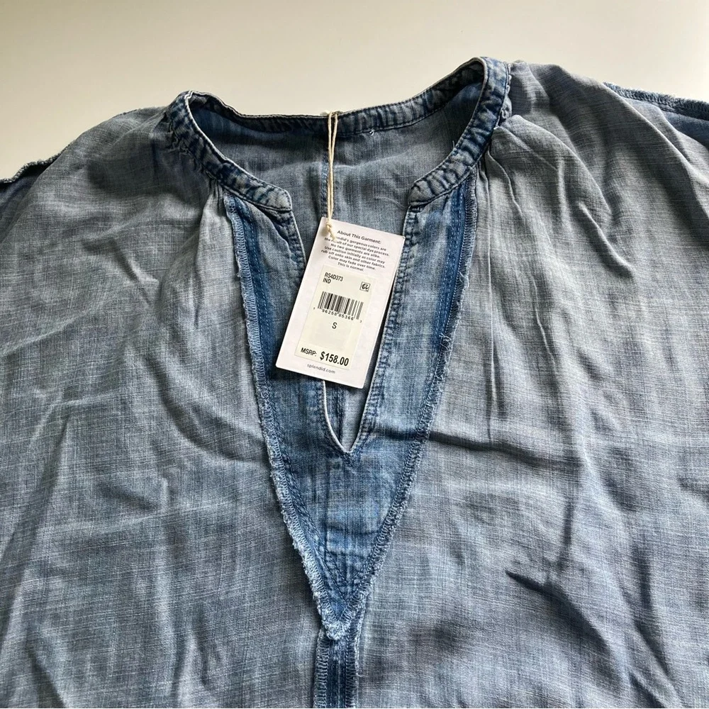 Splendid Lauren Indigo Mini Dress.  Size Small NWT - Picture 15 of 15